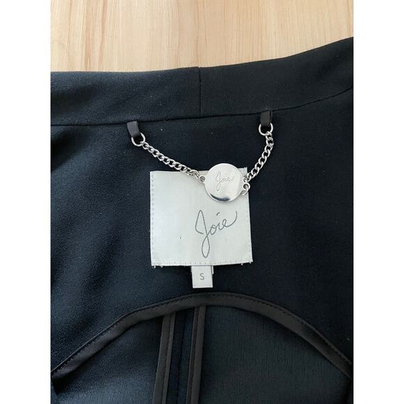 Joie Women's Cropped Blazer Jacket Black Size S Soft Light Weight Minimalist - Picture 3 of 6